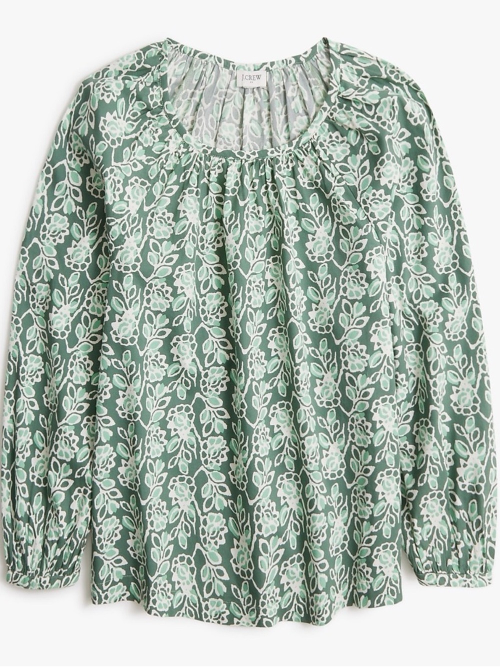 NWT J Crew Factory Printed Scoopneck Top size L